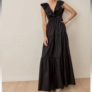 Reformation Fairfield Dress Black Size 4